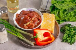 ПП салат с куриной печенью