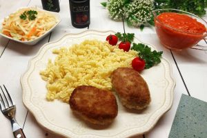 Котлеты из свинины и говядины