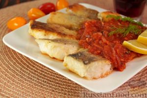 Жареная рыба с соусом “Саворо”