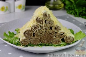 Закусочный торт «Монастырская изба» с печенью