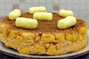 Торт без выпечки. рецепт торта без муки и теста. всего три продукта.